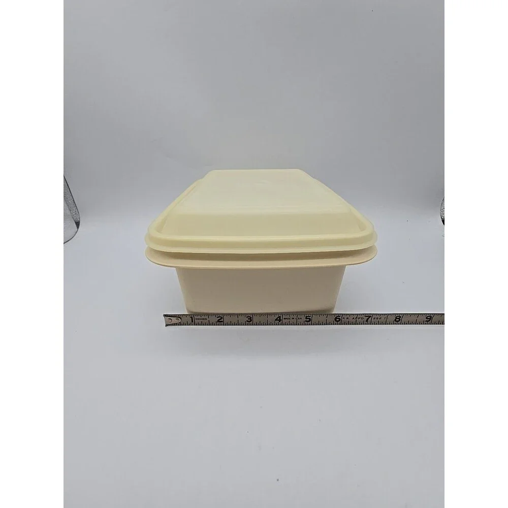 Vintage Beige Tupperware Loaf & Freeze & Save Containers